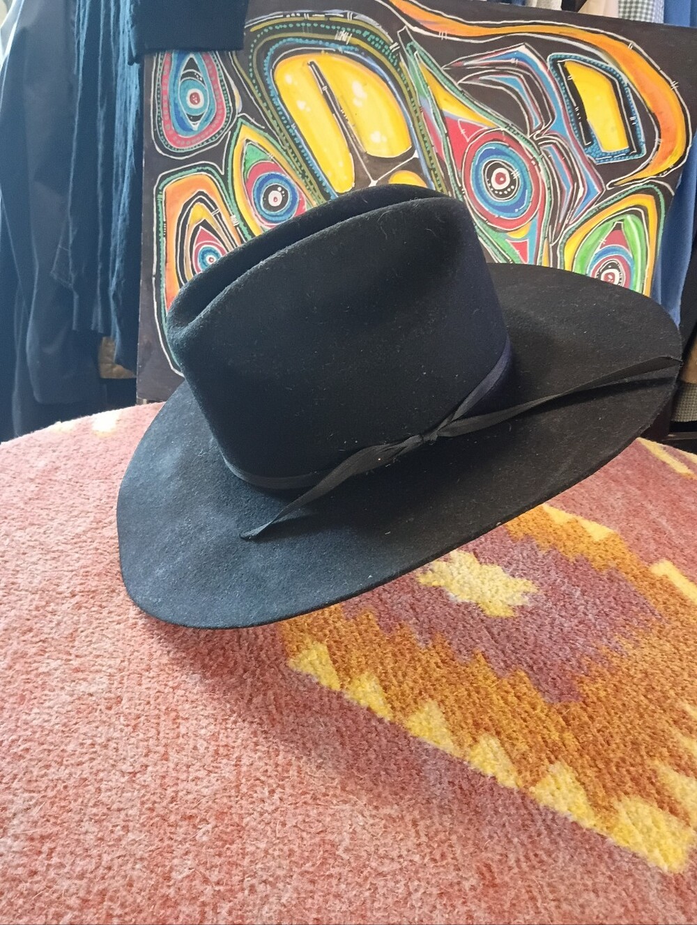 Justin Boots Black Wide-Brim Felt Hat XX